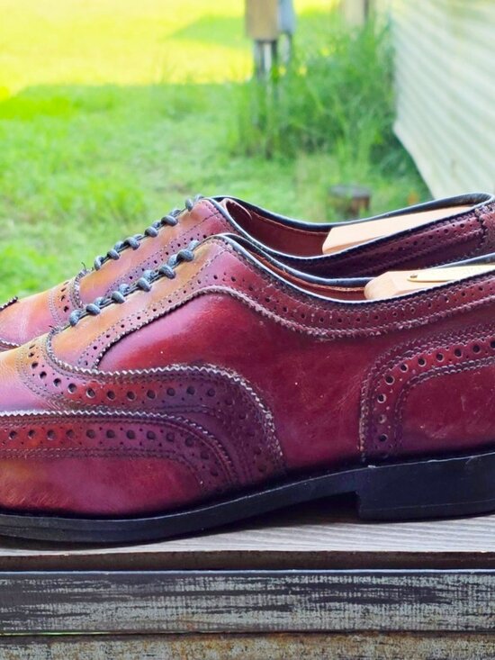 Allen Edmonds McAllister Brown 10-D Oxford Wingtip Mens Leather Dress Shoes main image 8